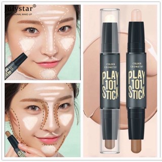 JULYSTAR Color Geometry Double-head V Face Trimming Stick High-light Shadow Concealer Bar Contour Stick Repair Bar Nasal Shadow Highliger