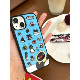 เคสป้องกันโทรศัพท์มือถืออะคริลิค แบบนิ่ม ลายเพนกวิน กันกระแทก สําหรับ iPhone 14promax 13 12 11 xs 8P