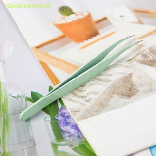 Goldensilver แหนบต่อขนตา สเตนเลส แข็ง พร้อมปลายไฟเบอร์ ความแม่นยําสูง ป้องกันไฟฟ้าสถิตย์ 1 ชิ้น