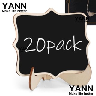 Yann1 ชอล์กบอร์ดแท็กไม้ ขนาดเล็ก ลบได้ 10*7.5 ซม. สําหรับตกแต่งบ้าน ปาร์ตี้ 20 ชิ้น