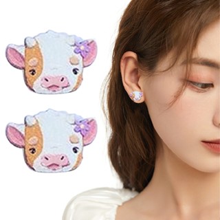 Cute Animal Earrings Cow Stud Earrings Jewelry Gifts for Cow Lovers Women Girls