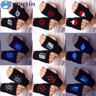 Martin ถุงมือนารูโตะ ผ้าฝ้าย ลายการ์ตูนอนิเมะ Hatake Kakashi Fingerless