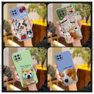 Skin feel silicone Cartoon Phone Case For Samsung Galaxy A22 4G/SM-A225F Liquid silicone shell Solid color Back Cover