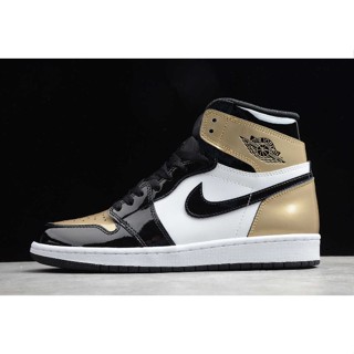 ใหม่ AJ 1 retro high og NRG “Gold Toe” รองเท้ากีฬา รองเท้าบาสเก็ตบอล สําหรับผู้ชาย 861428-007