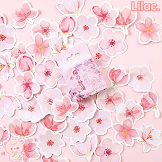 Lilac สติกเกอร์ PVC ลายดอกไม้ มีกาวในตัว สีชมพู สําหรับติดตกแต่งสมุดภาพ การ์ด 225 ชิ้น