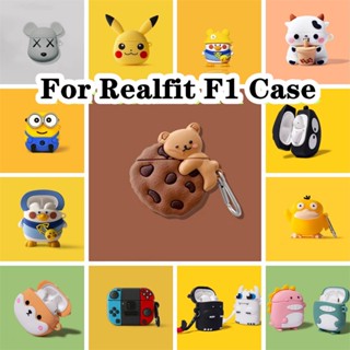 พร้อมส่ง! เคสหูฟัง แบบนิ่ม ลายการ์ตูน สําหรับ Realfit F1 Realfit F1