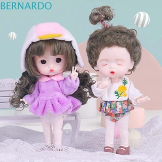 Bernardo 1/12 BJD ตุ๊กตา สีสันสดใส น่ารัก แสดงอารมณ์ เด็กผู้หญิง เสื้อผ้าแฟชั่น Munecas ของเล่นข้อต่อขยับได้ ตุ๊กตาเจ้าหญิง ตุ๊กตาแฟชั่น ตุ๊กตาหยิก วิกผม กระเป๋า ข้อต่อ ตุ๊กตา