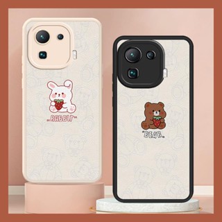 cute Waterproof Phone Case For Xiaomi 11 Pro texture luxurious heat dissipation Cartoon Silica gel funny Phone lens protection