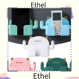 Ethel1 ที่วางโทรศัพท์มือถือ แบบติดผนัง ไม่ต้องเจาะรู อเนกประสงค์ สําหรับห้องครัว ห้องน้ํา บ้าน