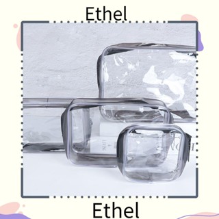 Ethel1 กระเป๋าเครื่องสําอาง PVC แบบใส มีซิป สําหรับเดินทาง