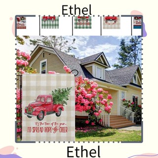 Ethel1 ธงสองด้าน กันน้ํา กันจางหาย สําหรับตกแต่งสวน คริสต์มาส