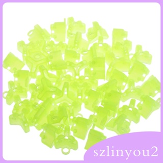 [szlinyou2] ฝาครอบตะขอตกปลา สีเหลืองอ่อน 1.7 ซม. 50 ชิ้น