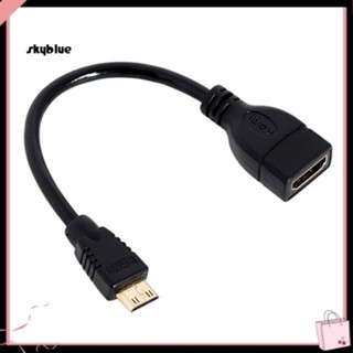[Sy] สายเคเบิลอะแดปเตอร์แปลง Mini HDMI ตัวผู้ เป็น HDMI ตัวเมีย 1080P