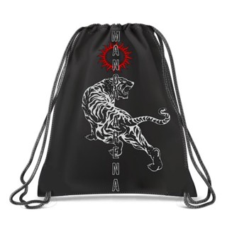 Bundanjai (กระเป๋าเป้หูรูด) MGA-กระเป๋าเป้หูรูด : Manga Arena-Tiger Drawstring Backpack W35XH43 cm.-BK