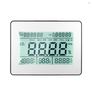 Tmt เครื่องตรวจจับก๊าซคาร์บอนไดออกไซด์ CO2 หน้าจอ LCD ขนาดใหญ่ 5.5 นิ้ว อเนกประสงค์ พร้อมฟังก์ชั่นนาฬิกาจับเวลา