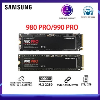 (พร้อมส่ง) โซลิดสเตทไดรฟ์ Samsung SSD 980 PRO 1TB/990 PRO 1TB PCIe 4.0 NVMe M.2 ของแท้ สําหรับแล็ปท็อป คอมพิวเตอร์ตั้งโต๊ะ