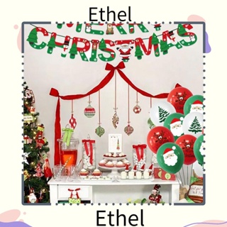 Ethel1 ลูกโป่ง พิมพ์ลายซานตาคลอส DIY สําหรับตกแต่งปาร์ตี้คริสต์มาส