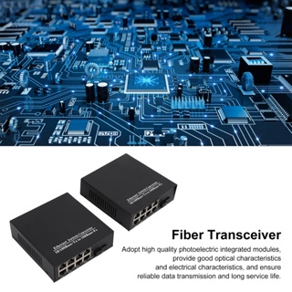 Good Work 100M 1 Optical 8 เครื่องรับส่งสัญญาณใยแก้วนำแสงไฟฟ้า AB Carrier Grade Single Fiber Optic Converter 100-240V