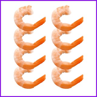 ชุดอาหารกุ้งปลอม เสมือนจริง ของเล่นสําหรับเด็ก 8 ชิ้น