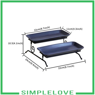 [Simple] ถาดวางคัพเค้ก ขนมหวาน แบบ 2 ชั้น ถอดออกได้ ใช้ซ้ําได้ สําหรับบ้าน