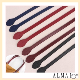 Alma สายคล้องกระเป๋า หนัง PU ถอดได้ 60 ซม. สีพื้น แบบเปลี่ยน สําหรับกระเป๋าถือ กระเป๋าสะพายไหล่ DIY