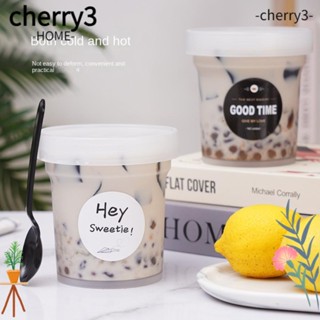 Cherry3 ถ้วยพลาสติกใส ทรงกลม แบบใช้แล้วทิ้ง สําหรับใส่อาหาร เยลลี่ ขนมหวาน 30 ชิ้น