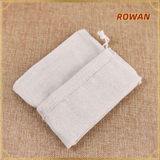 Rowans ถุงผ้ามัสลิน ผ้าฝ้าย 4*4.7 นิ้ว คุณภาพดี สีขาว 50 ชิ้น