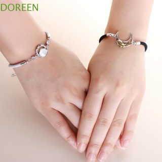 Doreen สร้อยข้อมือ เชือกถัก ประดับคริสตัล รูปปลาวาฬ แฮนด์เมด สร้างสรรค์ แฟชั่นคู่รัก สําหรับผู้หญิง