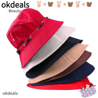 Okdeals หมวกบักเก็ต ผู้ชาย ผู้หญิง เดินทาง ล่าสัตว์ เดินป่า หมวกชาวประมง