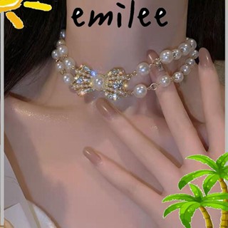 EMILEE สร้อยคอโช้คเกอร์ จี้โบว์ เหมาะกับงานปาร์ตี้