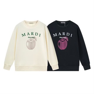 เสื้อกันหนาว แขนยาว พิมพ์ลายแอปเปิ้ล แฟชั่นสตรีท MA4535RDI สําหรับผู้ชาย และผู้หญิง