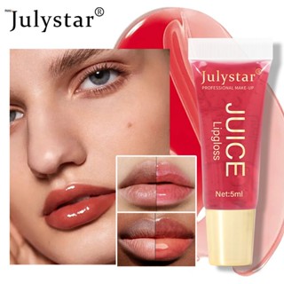 Julystar Beauty Makeup Natural Lasting Moisturizing Mirror Lip Oil Fruit Flavour Doodle Lip Moisturizing Water Luminous Lip Gloss nuuo