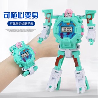 Shopkeepers selection# childrens toys deformation childrens toys Transformers robot cartoon toys watch boys and girls educational early education 8.25N