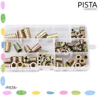 PISTA ชุดน็อตเกลียว โลหะผสมสังกะสี M4 M5 M6 M8 M10 สําหรับเฟอร์นิเจอร์ไม้ 100 ชิ้น