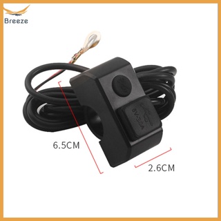 Breeze อะแดปเตอร์ซ็อกเก็ตพาวเวอร์ซัพพลายชาร์จ Usb คู่ 12v เป็น 5v 3a สําหรับโทรศัพท์มือถือ รถจักรยานยนต์