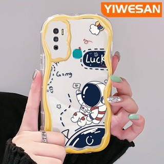 เคสโทรศัพท์มือถือแบบใส กันกระแทก ลายการ์ตูนนักบินอวกาศนําโชคน่ารัก สีสันสดใส สําหรับ Infinix Hot 9 Pro Hot 9 Play Hot 12 Play