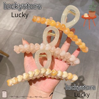 Lucky กิ๊บติดผมหางม้า รูปหัวใจ ขนาดใหญ่ หรูหรา สําหรับผู้หญิง