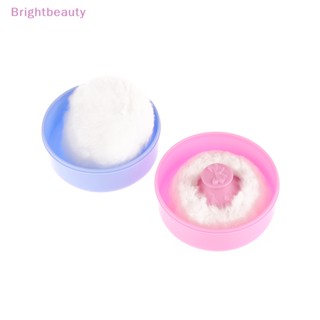 Brightbeauty พัฟฟองน้ําแต่งหน้า แป้งฝุ่น พร้อมกล่อง สําหรับเด็ก