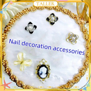 พร้อมส่ง 10pcs Nail Art Princess Series Jewelry Pearl Shell Beauty Girl Flower Diamond Alloy Nail Decoration Manicure Tool For Nail Shop TALLER