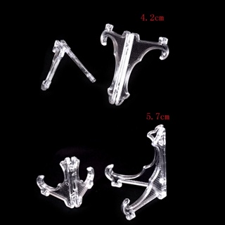 Chee ใหม่ ขาตั้งพลาสติกใส สําหรับวางเหรียญแร่ธาตุ บัตร ป้าย 5 ชิ้น EN