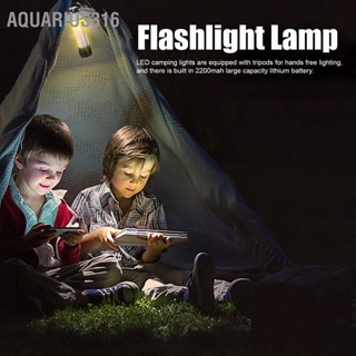  Aquarius316 ไฟฉายแคมป์ปิ้ง LED แบบพกพาพร้อมฝาครอบโคมไฟและไฟฉายรองรับรูปสามเหลี่ยมไฟฉายสำหรับตั้งแคมป์