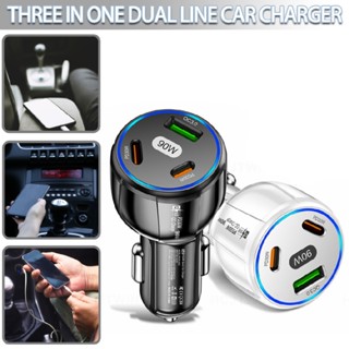 Jacansi Super Fast 90W PD QC3.0 Type-C Car Charger Universal Socket Adapter for Phone