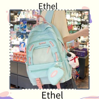 Ethel1 กระเป๋าเป้สะพายหลัง กันน้ํา ความจุขนาดใหญ่ ทนทาน อุปกรณ์เสริม สําหรับนักเรียน