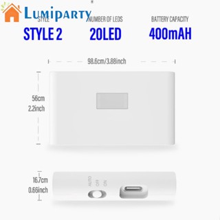 Lumiparty โคมไฟกลางคืน Led ไร้สาย ชาร์จ Usb เหนี่ยวนําร่างกายมนุษย์ โคมไฟติดผนัง สําหรับตกแต่งห้องนอน ห้องน้ํา