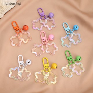 [highbuying] พวงกุญแจ จี้กระดิ่ง ดาวห้าแฉก หรูหรา สีแคนดี้ เครื่องประดับ สําหรับผู้หญิง เด็กผู้หญิง รถ แขวน เครื่องประดับ พวงกุญแจ ที่ใส่เครื่องประดับ ใหม่ พร้อมส่ง