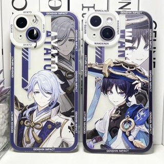 เคสโทรศัพท์มือถือ TPU นิ่ม แบบใส พิมพ์ลาย Wanderer Tighnari Raiden Ayato Tartaglia Genshin Impact Hu Tao Kaedehara Kazuha สําหรับ Xiaomi Redmi Note 12 4G Redmi A1 12C 10C 9T 7