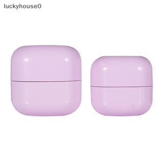 Luckyhouse0^^ ขวดโหลพลาสติกเปล่า ทรงกลม เติมได้ หลากสี ขนาด 30 กรัม 50 กรัม สําหรับใส่เครื่องสําอาง ครีม เดินทาง