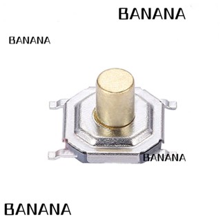 Banana1 ปุ่มกดสวิตช์โลหะ 4*4*1.5 มม. SMD ความไวสูง พลาสติก สีทอง 10 ชิ้น