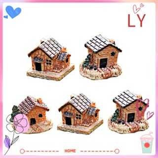 Ly บ้านจิ๋ว DIY สําหรับตกแต่งสวน ภูมิทัศน์ ขนาดเล็ก 5 ชิ้น