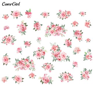 Covergirl สติกเกอร์ติดผนัง ลายดอกไม้ธรรมชาติ กันน้ํา กันฉีกขาด ติดทนนาน 6 ชิ้น